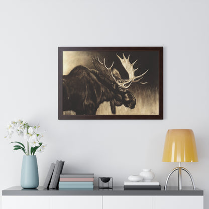 "Mighty Moose" Framed Paper Print.