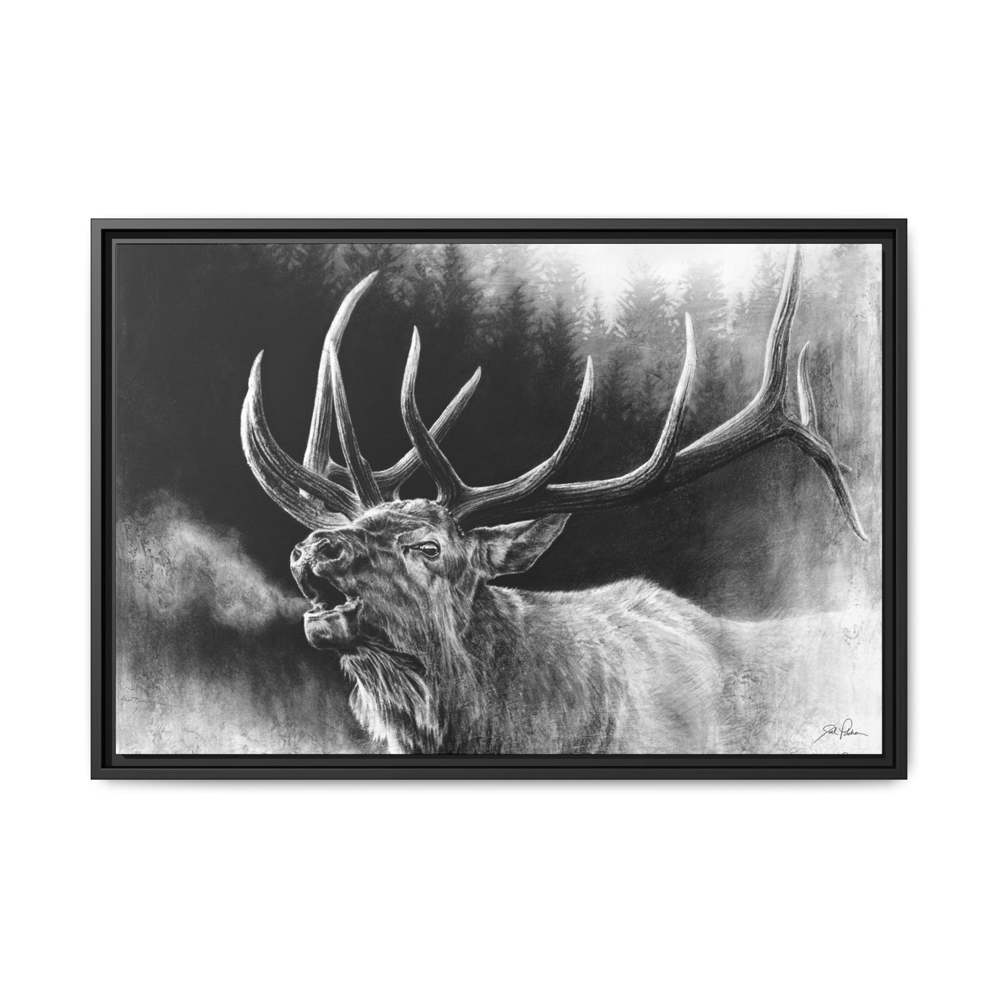 "Bugle Boy" Framed Canvas