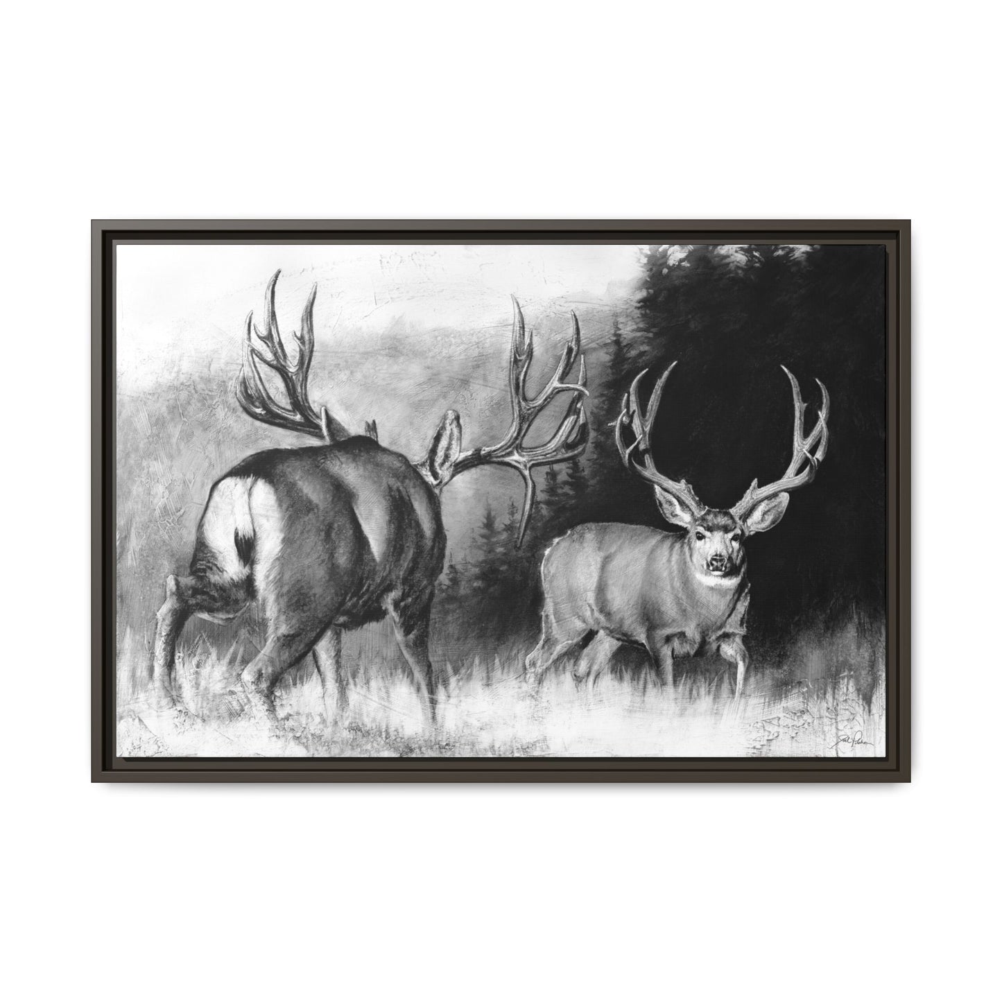 "Face Off" Framed Canvas