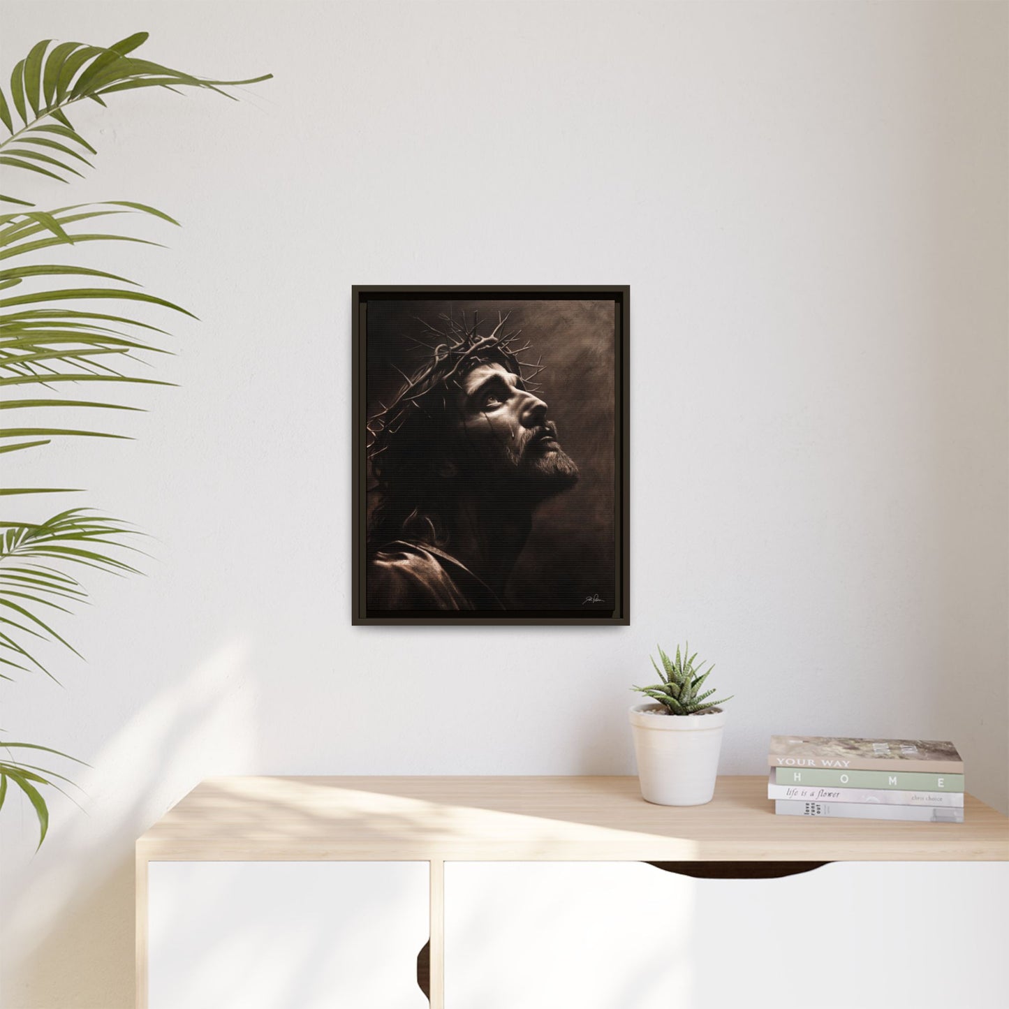 "With His Stripes We Are Healed" Framed Canvas