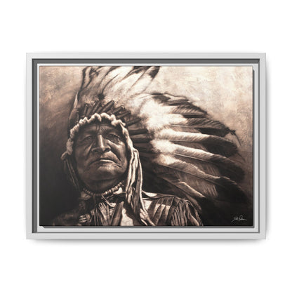"Sitting Bear" Framed Canvas