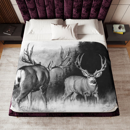 "Face Off" Sherpa Blanket.