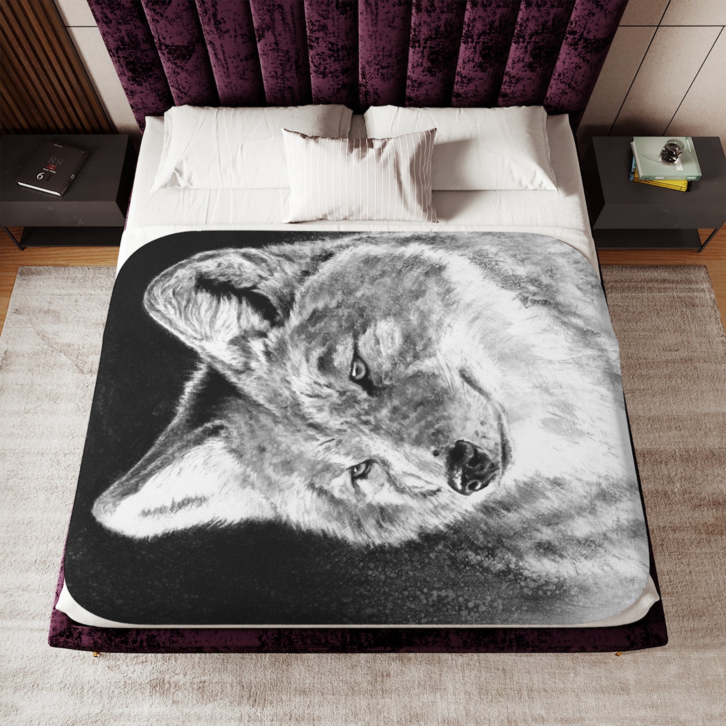 "Coyote II" Sherpa Blanket.