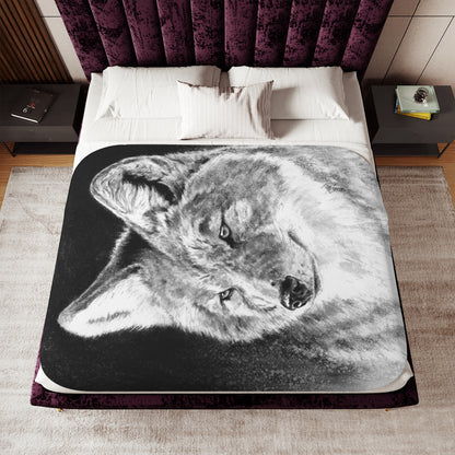 "Coyote II" Sherpa Blanket.