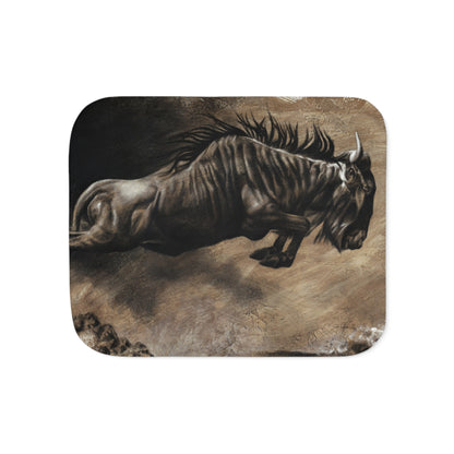 "Wildebeest" Sherpa Blanket.