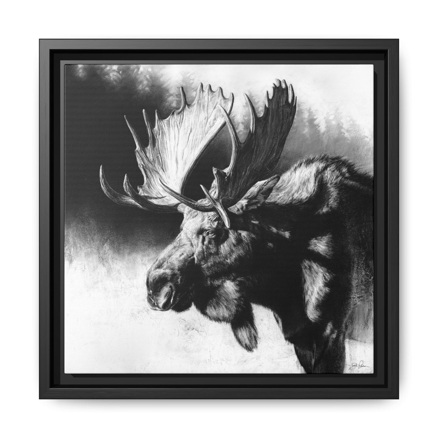 "Formida-bull" Framed Canvas
