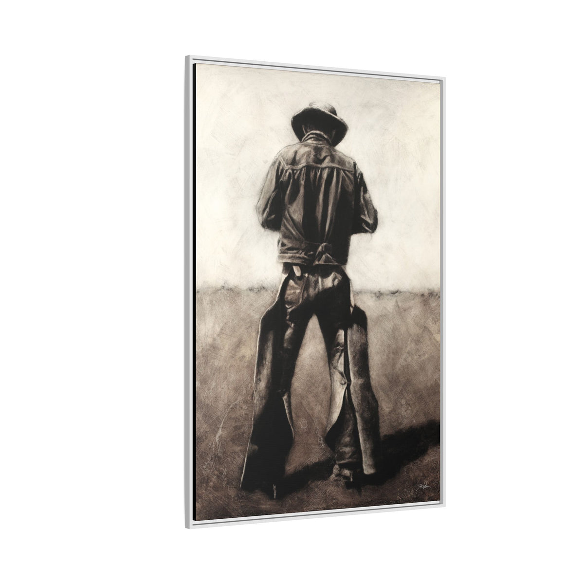 "Cowboy" Framed Canvas