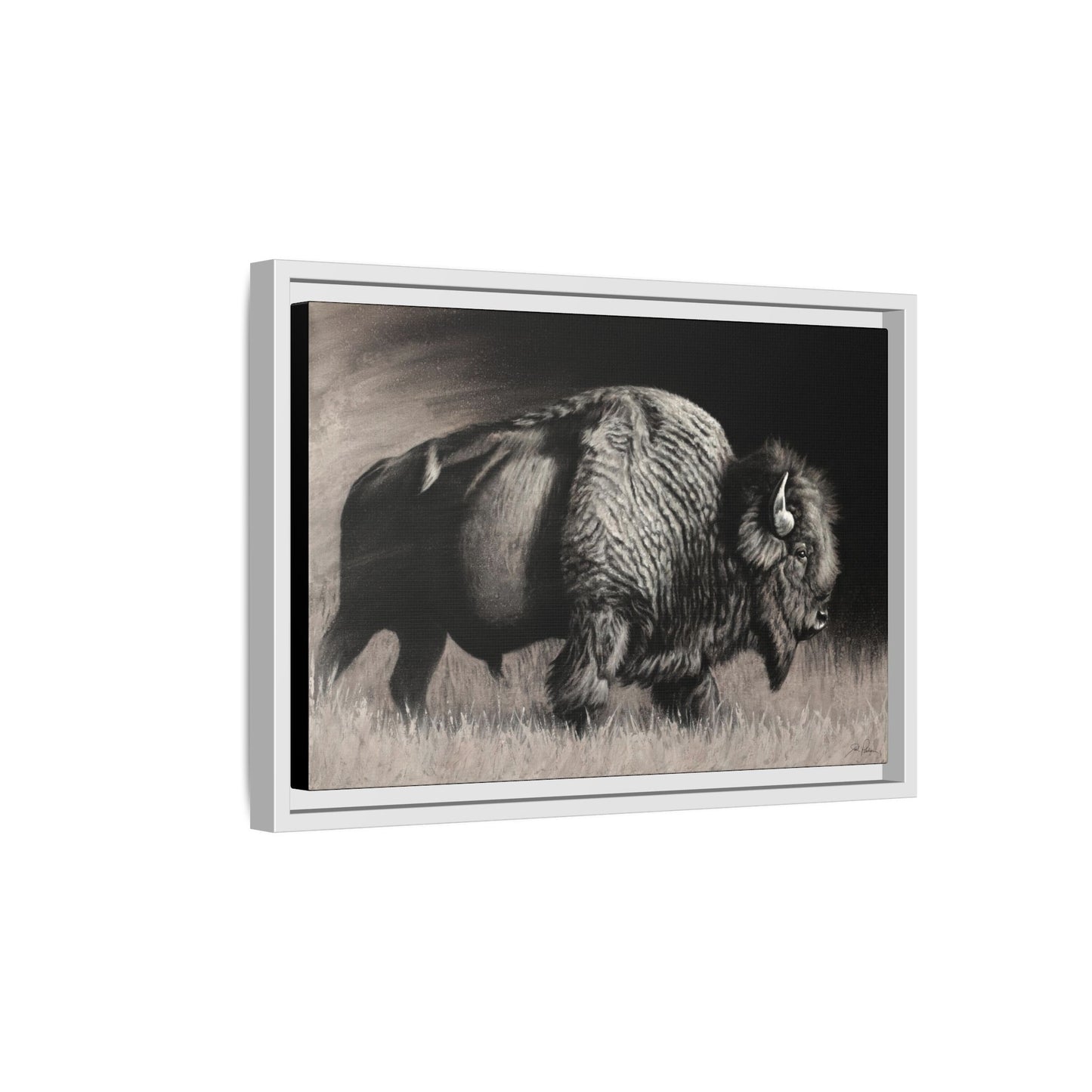 "Into the Storm" Framed Canvas