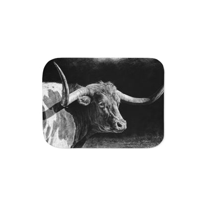 "Longhorn II" Sherpa Blanket.
