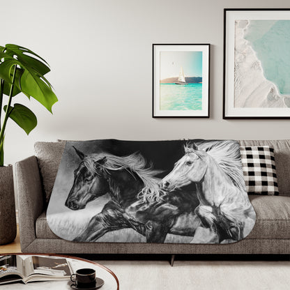 "Dynamic Duo" Sherpa Blanket.