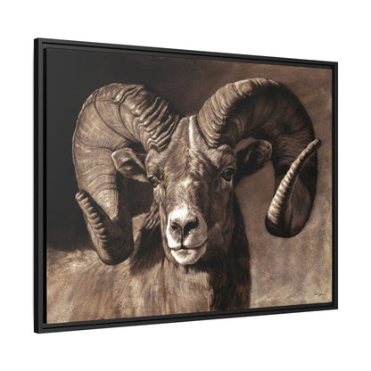 "Full Curl" Framed Canvas