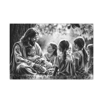 "Bless the Little Ones" Stretched Canvas