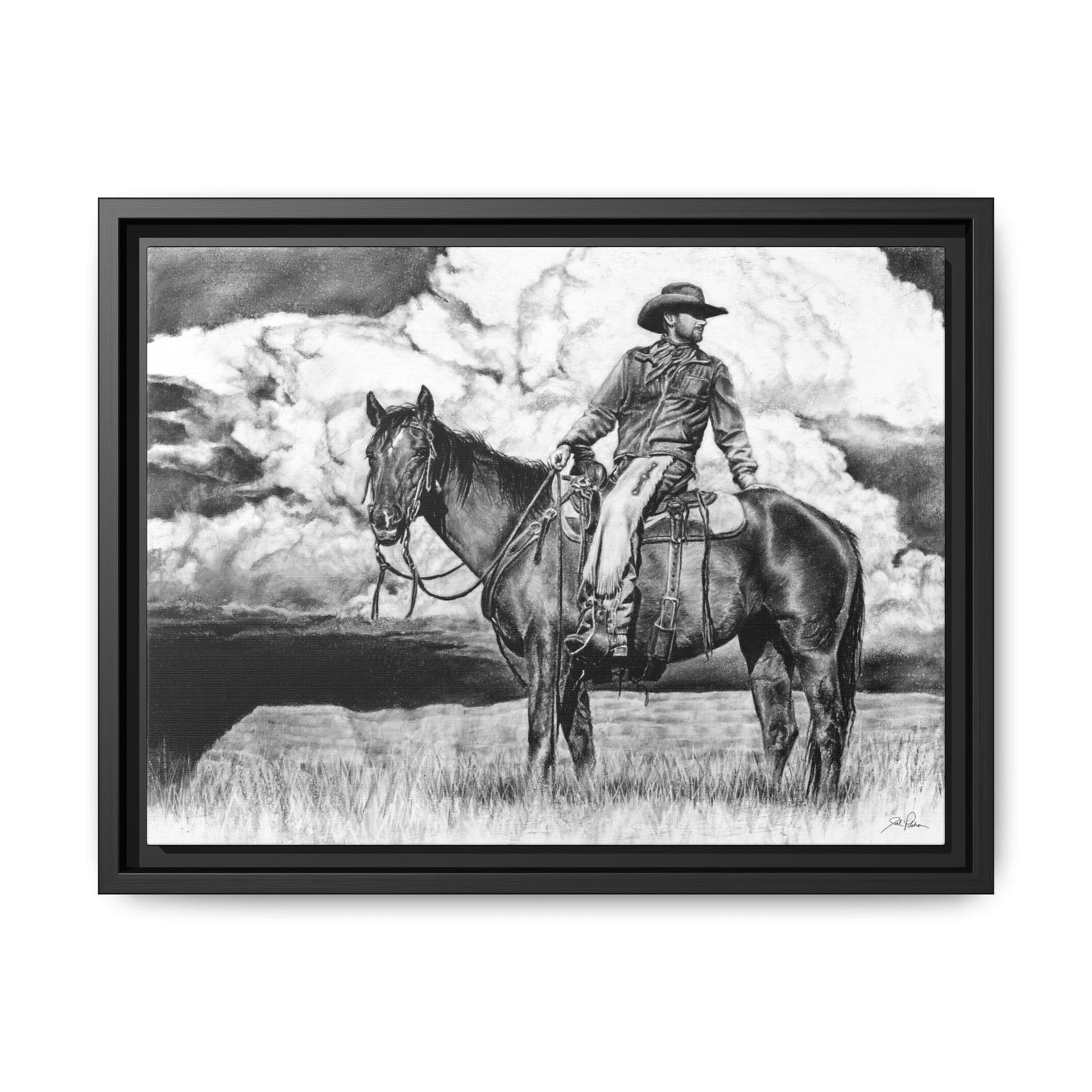 "Looking Back on the Path" Framed Canvas