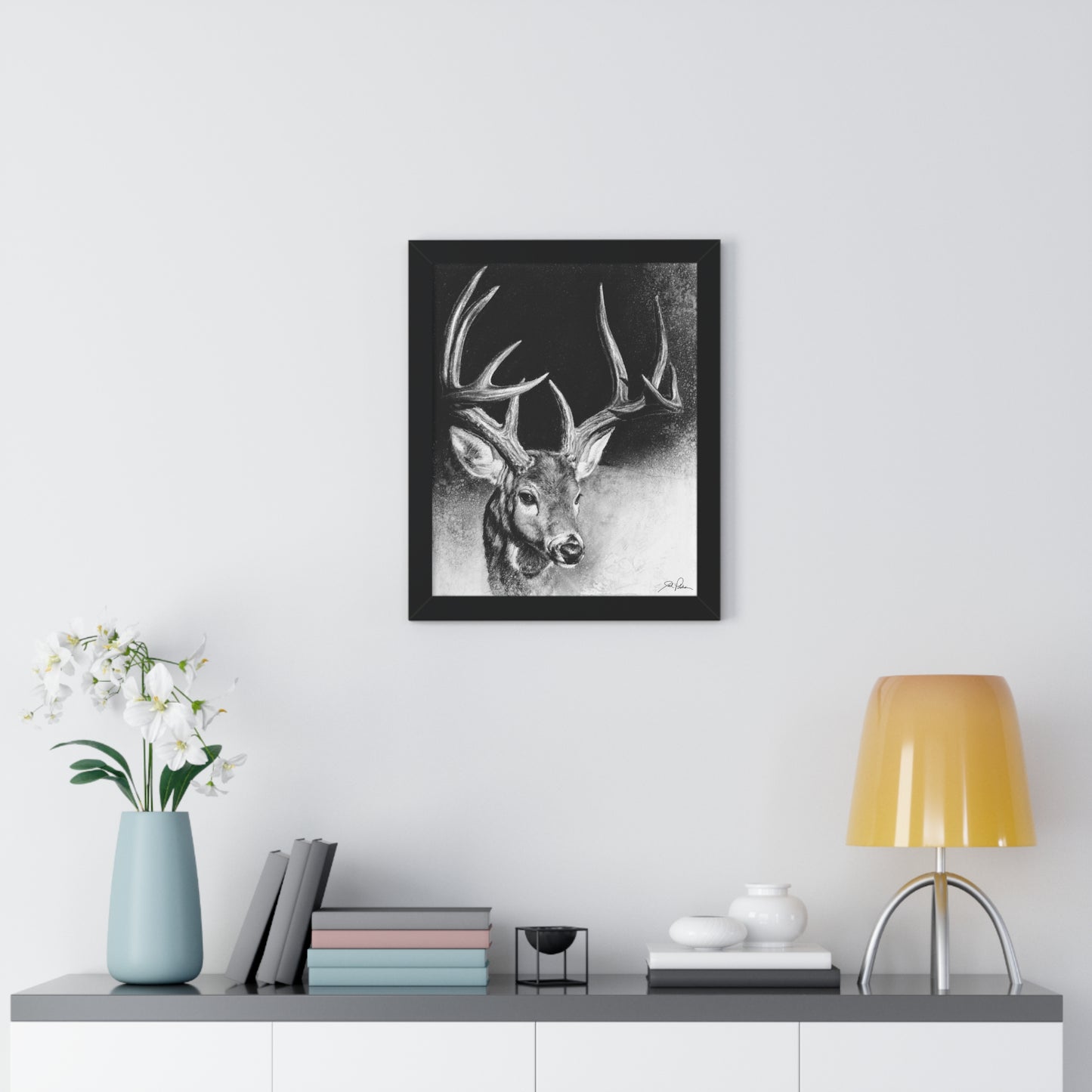 "Whitetail Buck" Framed Paper Print.