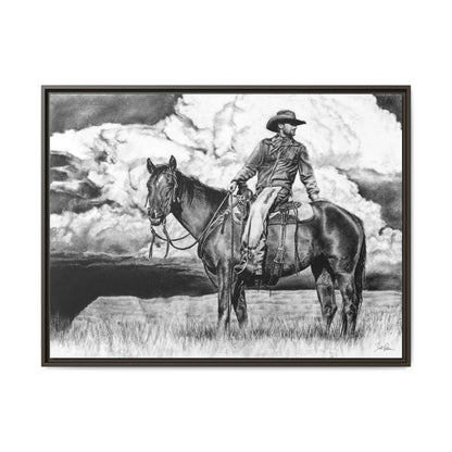 "Looking Back on the Path" Framed Canvas