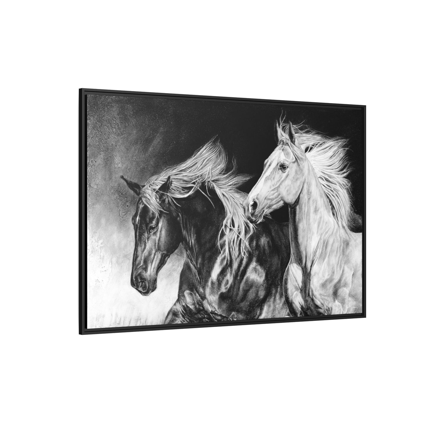"Dynamic Duo" Framed Canvas