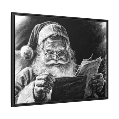 "Dear Santa" Framed Canvas