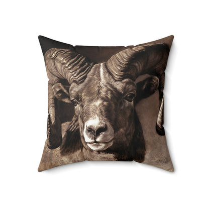 "Full Curl" Square Pillow.