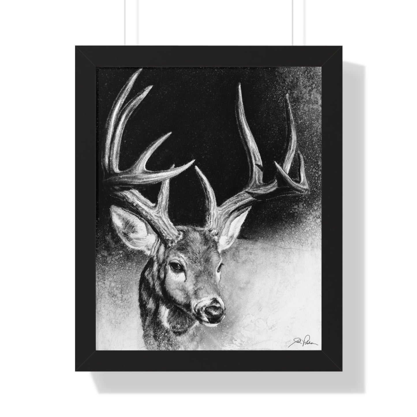 "Whitetail Buck" Framed Paper Print.
