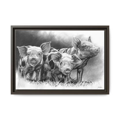 "Pig Tales" Framed Canvas