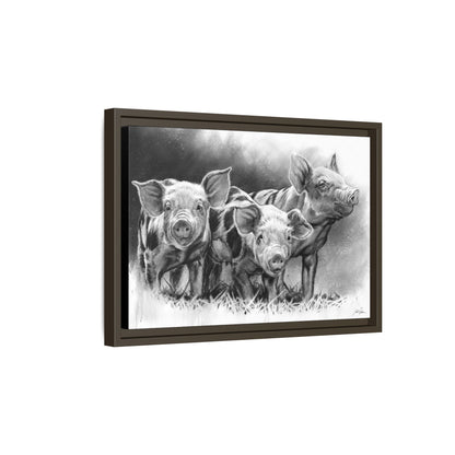 "Pig Tales" Framed Canvas