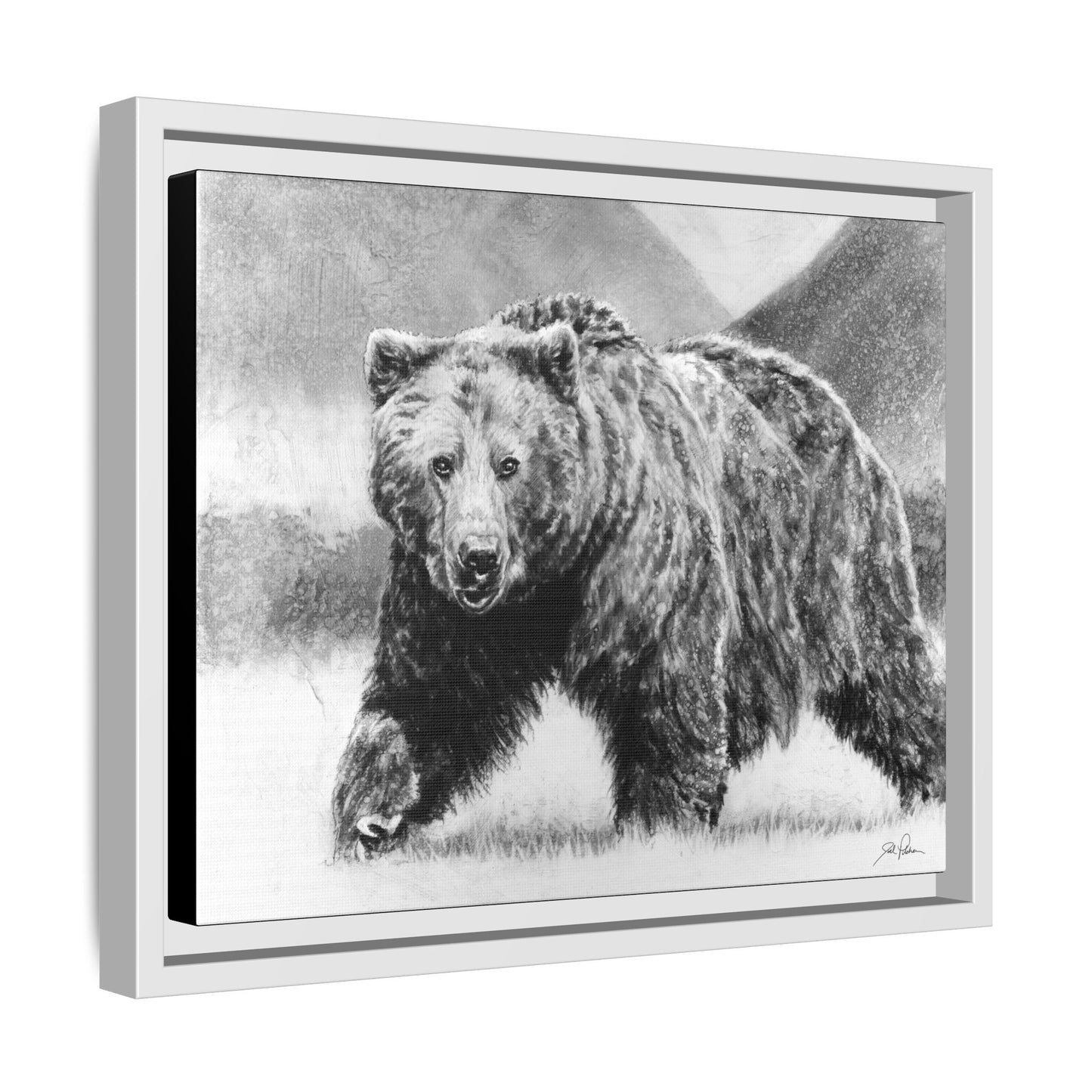 Grizzly II" Framed Canvas