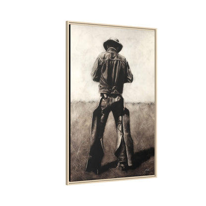 "Cowboy" Framed Canvas