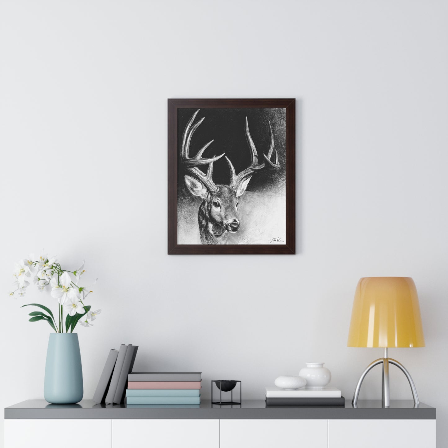 "Whitetail Buck" Framed Paper Print.