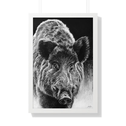 "Wild Boar" Framed Paper Print.