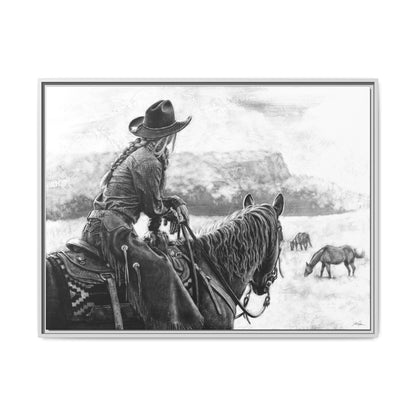 "Bridles and Braids" Framed Canvas