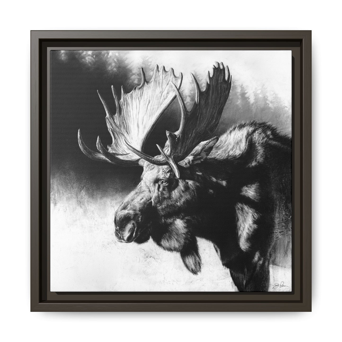 "Formida-bull" Framed Canvas