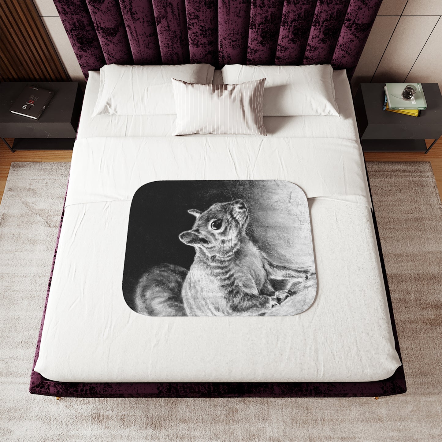 "Squirrel" Sherpa Blanket.