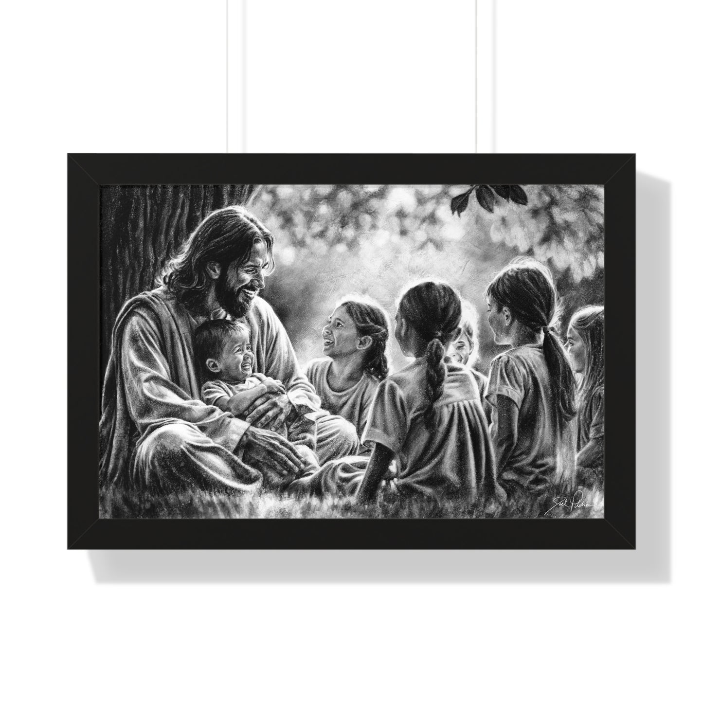 "Bless the Little Ones" Framed Paper Print