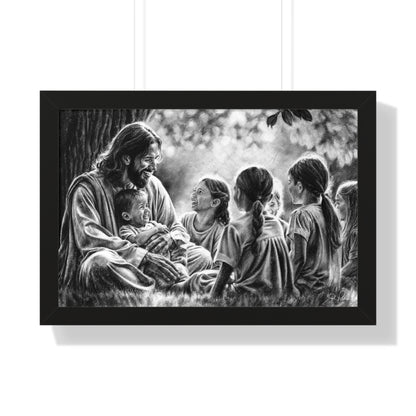"Bless the Little Ones" Framed Paper Print