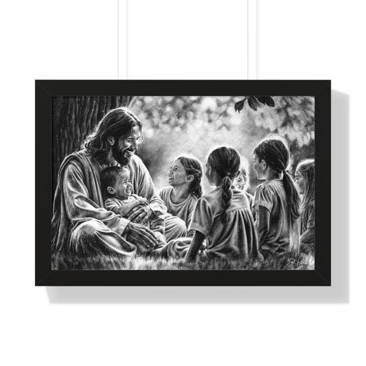 "Bless the Little Ones" Framed Paper Print