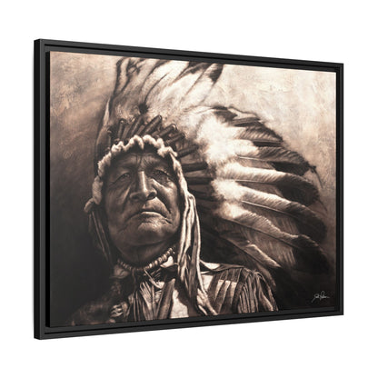 "Sitting Bear" Framed Canvas