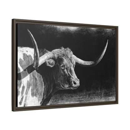 "Longhorn II" Framed Canvas