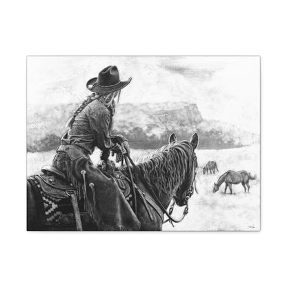 "Bridles and Braids" Stretched Canvas