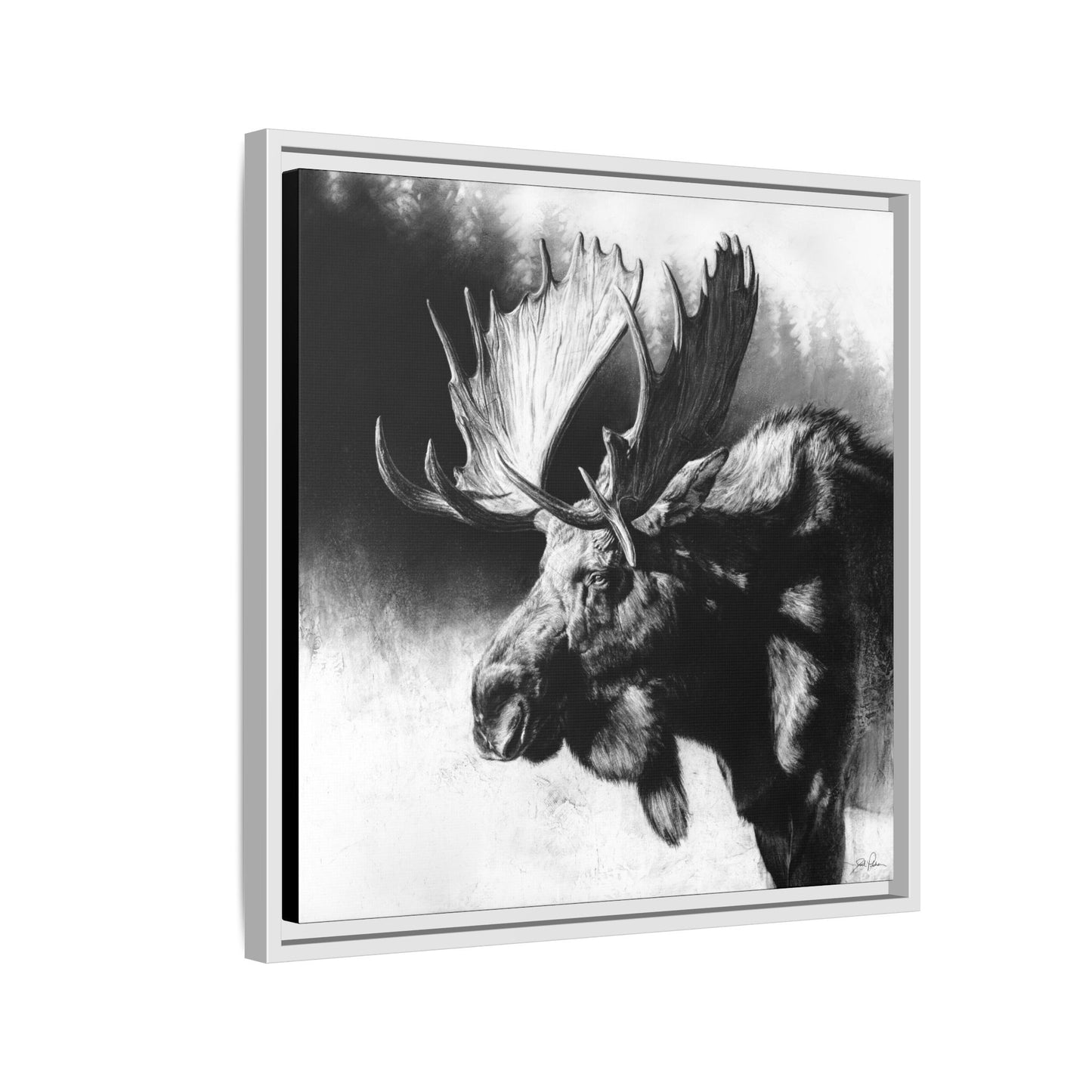 "Formida-bull" Framed Canvas