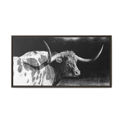 "Longhorn II" Framed Canvas