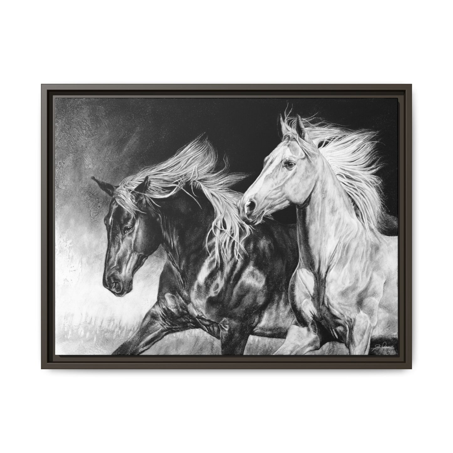"Dynamic Duo" Framed Canvas