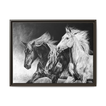 "Dynamic Duo" Framed Canvas