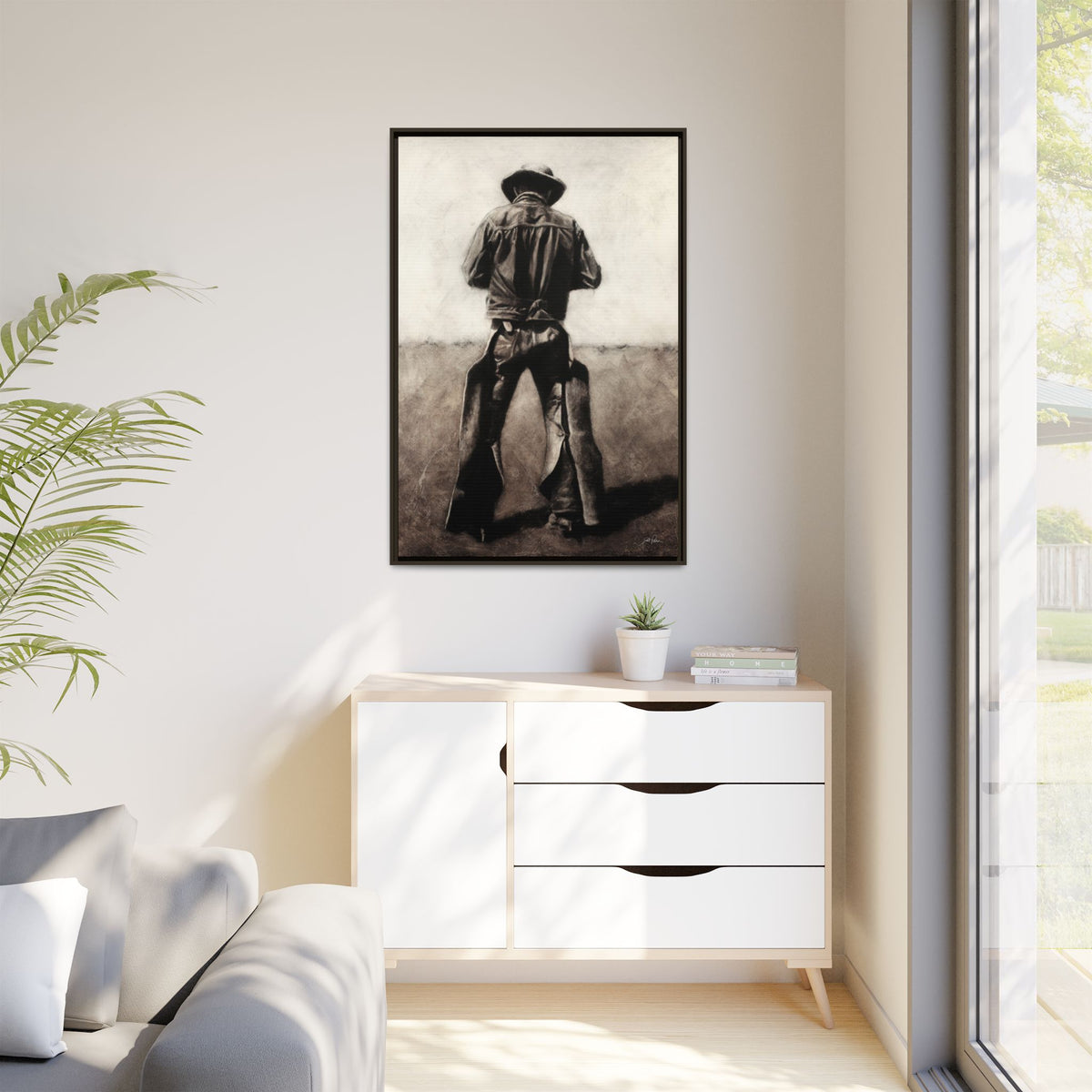 "Cowboy" Framed Canvas
