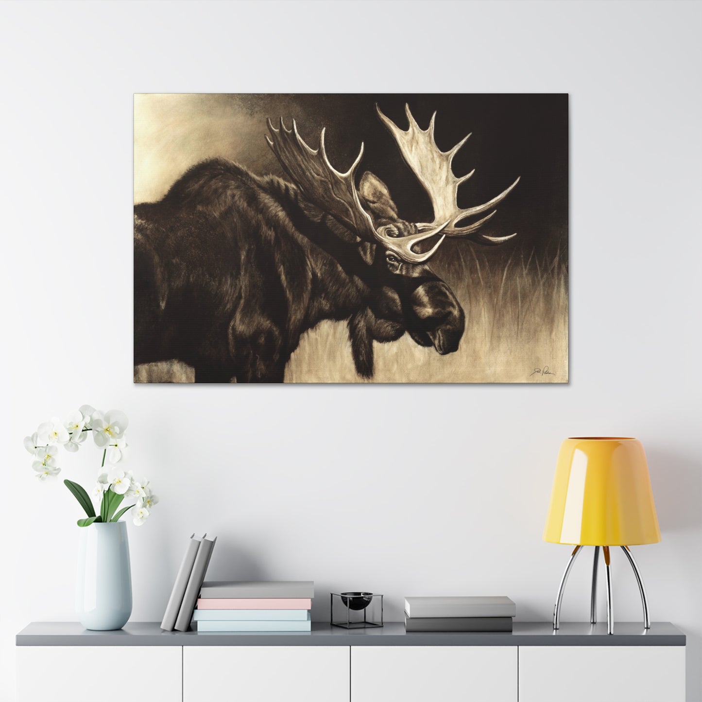 "Mighty Moose" Gallery Wrapped Canvas.