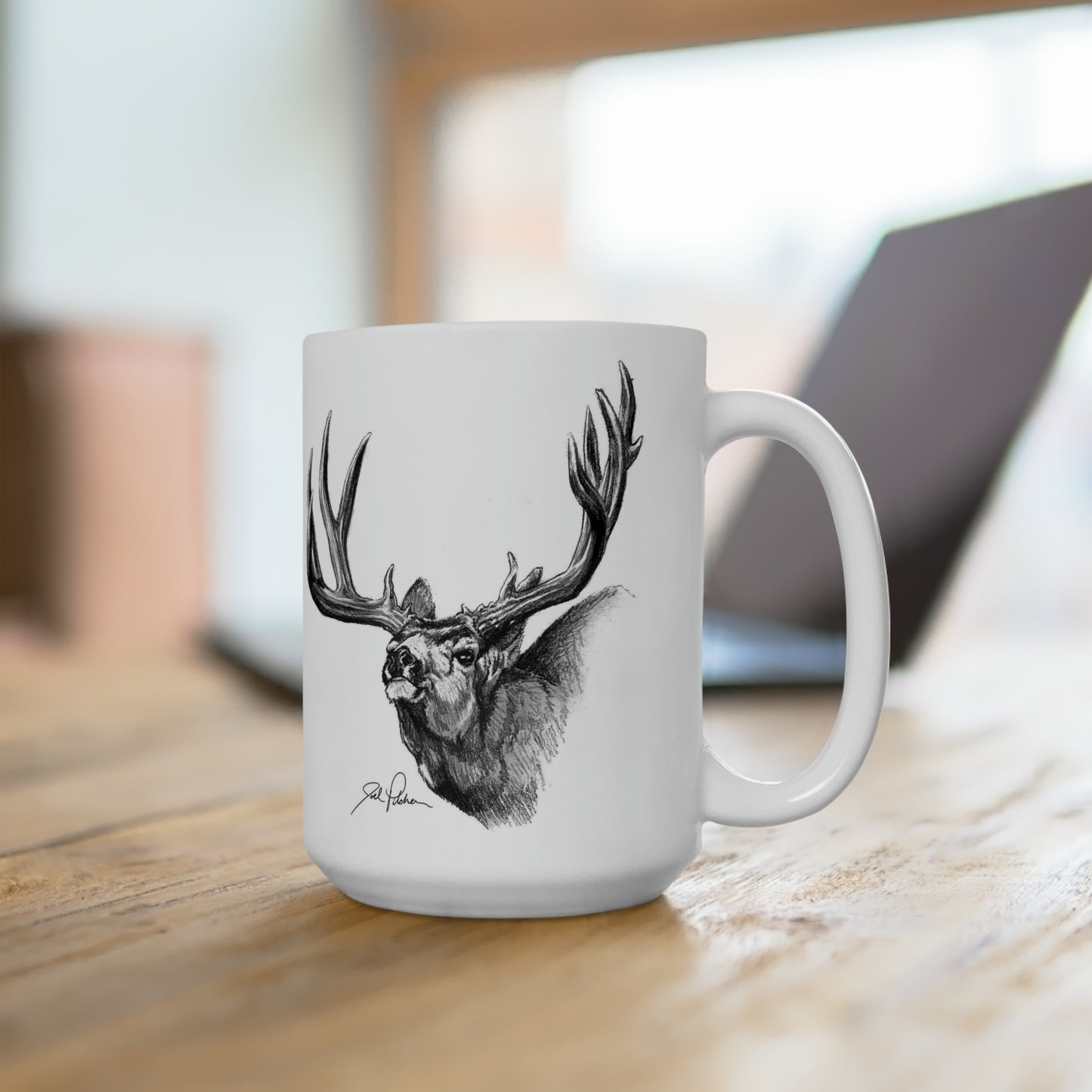 Mule Deer Sketch Mug