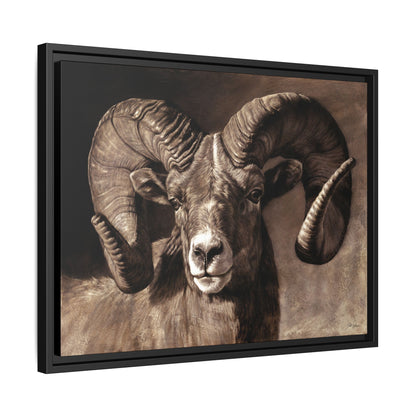 "Full Curl" Framed Canvas