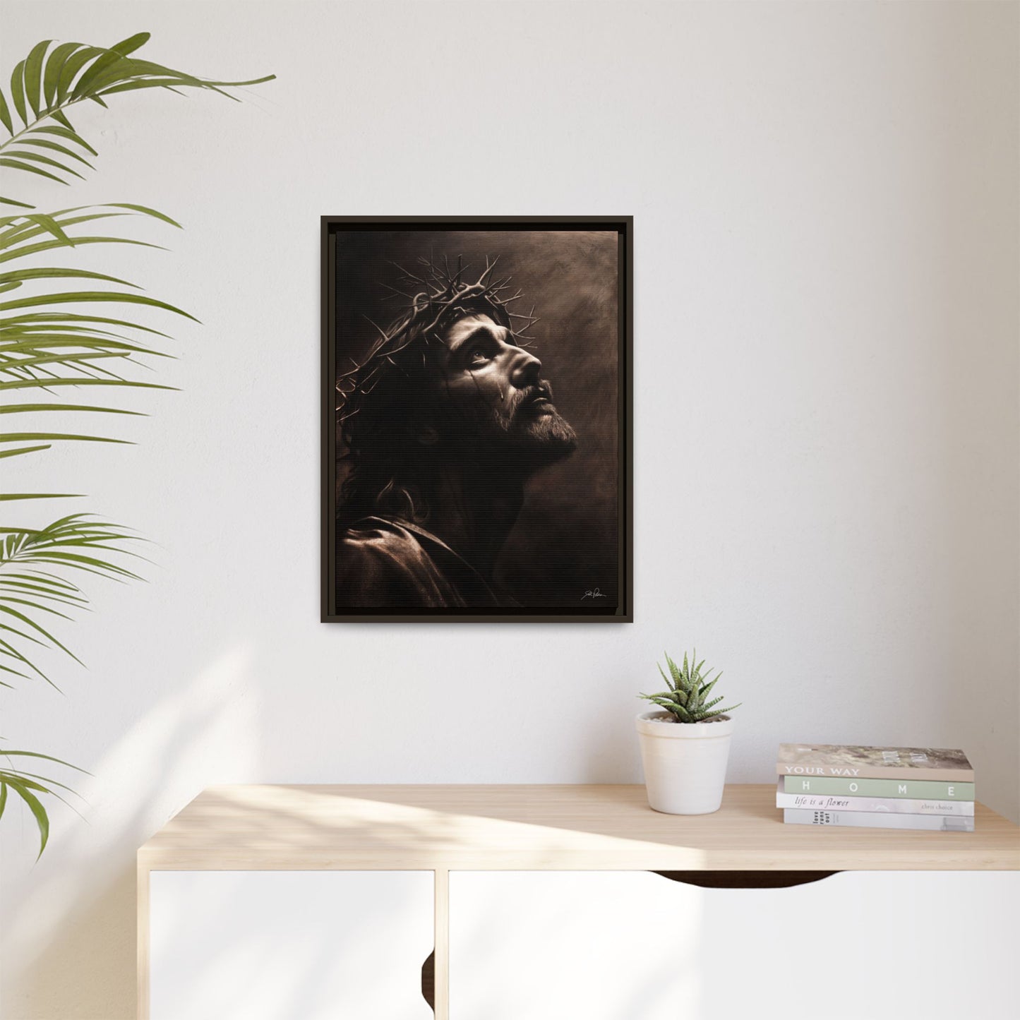 "With His Stripes We Are Healed" Framed Canvas