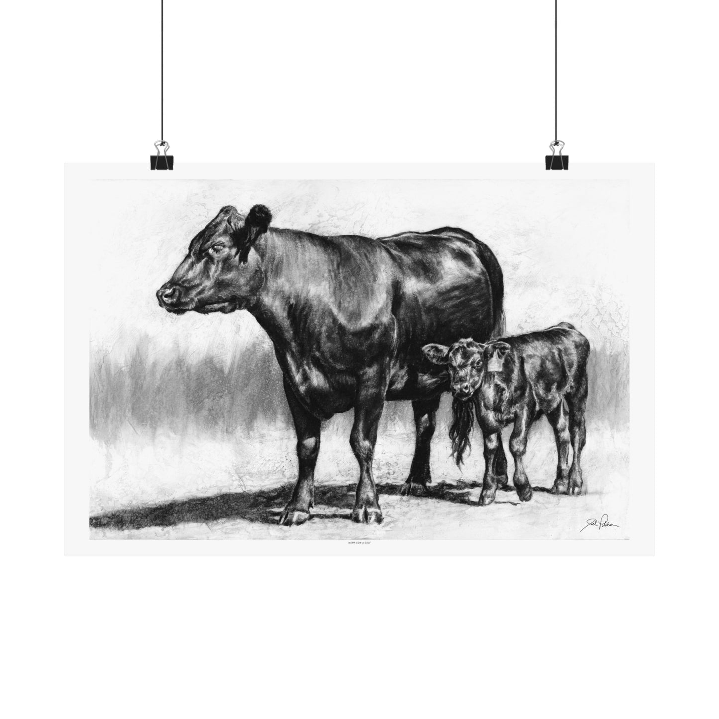 "Mama Cow & Calf" Premium Matte Paper Print