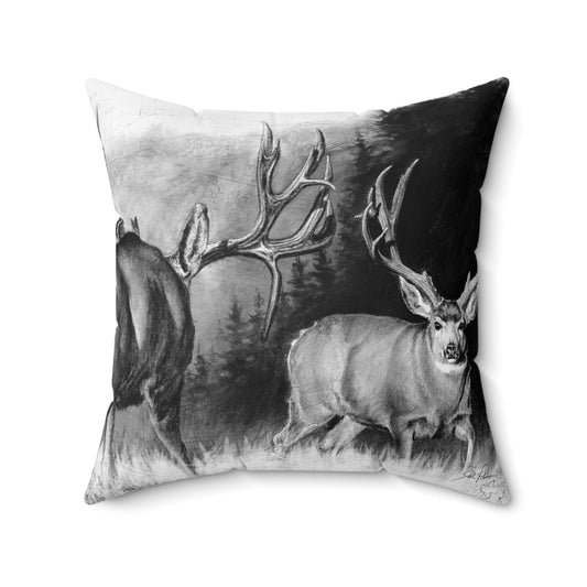 "Face Off" Square Pillow.