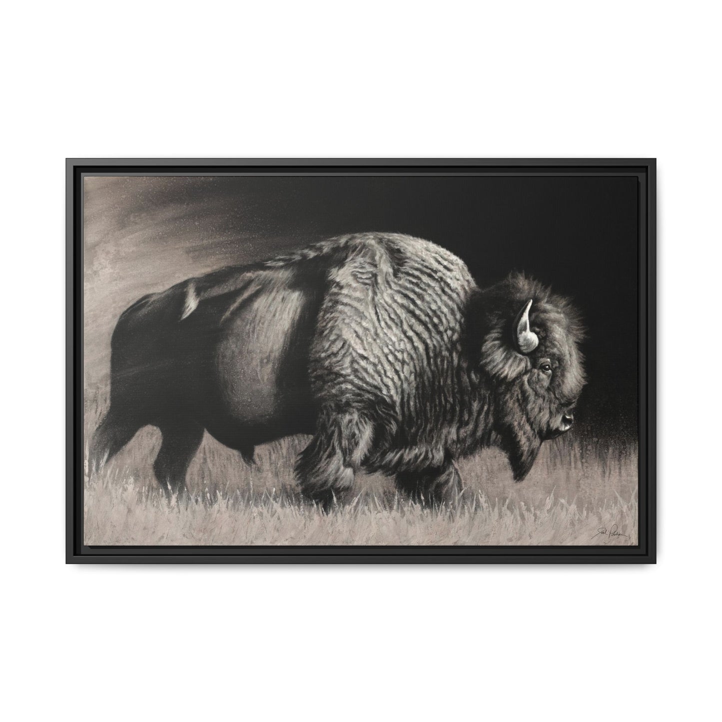 "Into the Storm" Framed Canvas